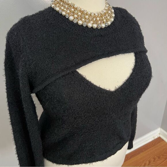 NWOT Nordstrom BP Black Fuzzy Sweater Set -- 1X - Picture 7 of 13